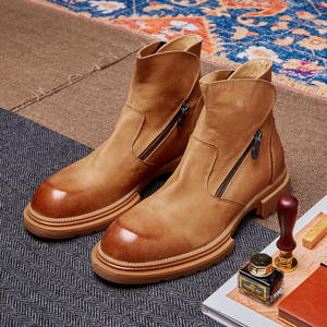 Chaussures décontractées légères avec semelle absorbant la transpiration et structure flexible, chaussures de tous les jours pour hommes, chaussures en cuir - Product Image 2