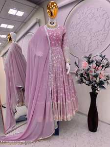 ชุดราตรีผ้าจอร์เจียเจ็ตสังเคราะห์สำหรับสาวๆสไตล์ทันสมัยคอลเลกชันเครื่องแต่งกายสำหรับงานแต่งงานจากผู้ผลิตอินเดีย - Product Image 2