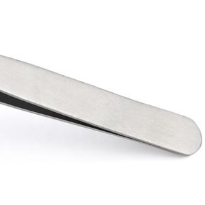 Pinzas de pestañas plateadas de ultra calidad de etiqueta privada Pinzas de pestañas personalizadas de Punta inclinada delgada - Product Image 3