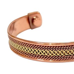 Bracelets en cuivre, joncs, motif floral, style religieux chrétien, unisexe, bijoux indiens, respectueux de l'environnement, sculptés pour - Product Image 4