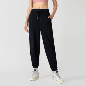 Pantalon de survêtement en pur coton taille haute pour femme sarouel original ample décontracté Fitness grande taille hiver - Product Image 4