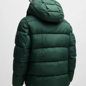 2026 hommes Bomber vestes pour hommes à capuche doudoune hommes veste d'hiver personnalisé extérieur tissé tissu hiver manteau imprimé 2 pièces - Product Image 3
