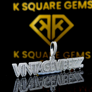 Colgante Hip Hop con Letra Personalizada, Colgante con Nombre DE LA Suerte, Colgante con Número de Hip Hop, Moissanite, Joyería Hip Hop Ice Out - Product Image 4