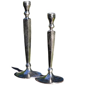 Candelabro de Pie Antiguo, Pedestal de Aluminio, Portavelas, Pilar, Personalizado, Hecho a Mano para Bodas, Navidad - Product Image 4