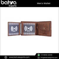 Dompet Kartu Kulit Asli Pria Berkualitas Tinggi, Dapat Disesuaikan, Gaya Vintage Elegan, Panjang Pendek, Benang Katun, RFID