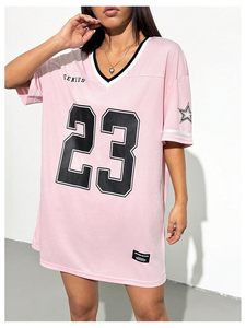 เสื้อเจอร์ซีย์ฟุตบอลคอวีขนาดใหญ่พิเศษใส่สบายมีสไตล์ยูนิเซ็กส์ใส่ Y2k - Product Image 3