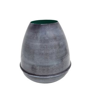Iron Round Flower <b>Vase</b> Light Green Wood <b>Texture</b> Plating Flower Pot for Wedding & Table Top and Home Decoration - Product Image 1