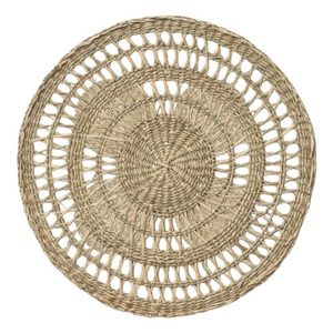 Mantel Individual de Pasto Marino Natural con Diseño Floral, Minimalista, Rústico, Hecho a Mano, Decorativo para Interiores de Estilo Rústico, Escandinavo y Bohemio - Product Image 6