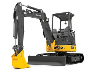 Miniexcavadora John Deere 2023 de 5 toneladas con cabina y aire acondicionado, brazo largo, orugas de goma, caja de cambios de 16 velocidades, sin cucharón, hidráulica auxiliar, cuchilla, motor Yanmar - Product Image 6