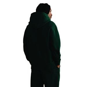 Conjunto de sudadera con capucha y pantalones de chándal de lana con estampado de gran tamaño de 400g de alta calidad Patrón de araña bordado Diseño de gota de hombro en blanco - Product Image 4