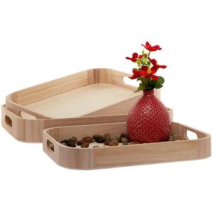 ชุดถาดไม้เพาโลเนียทรงมุมโค้ง ดีไซน์มินิมอล - Product Image 1
