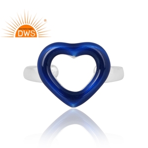 แหวนเงินแท้ 925 ประดับเคลือบสี ดีไซน์ใหม่ สำหรับผู้หญิง ของขวัญสำหรับเธอ ผลิตโดยผู้ผลิตเครื่องประดับตามสั่ง - Product Image 3