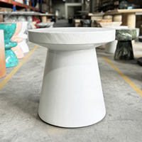 Venta al por mayor estilo de vida mesa de centro mezcla de hormigón Material muebles de exterior mesa de hormigón de madera de fábrica vietnamita
