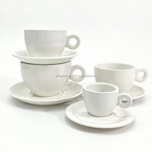 Tazza da Espresso Personalizzata con Piattino, Logo Personalizzato, 50 55 60 70 75 <span class=keywords><strong>80</strong></span> <span class=keywords><strong>ml</strong></span>, Tazza e Piattino in Ceramica Bianca per Caffè Espresso - Product Image 2