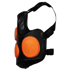 Protector de cuerpo de boxeo profesional, protector de pecho de Color negro y naranja para MMA Karate, logotipo personalizado, protector de pecho de alta calidad - Product Image 5