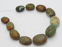 Perles ovales lisses multicolores en turquoise naturelle du Mexique, 20-25 mm, brin de pierres précieuses en vrac pour la fabrication de bijoux DIY, 10 pouces