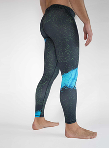 Collants de compression en coton/fibre de bambou pour hommes, leggings de course, fitness, gym, musculation, leggings de course personnalisés - Product Image 2