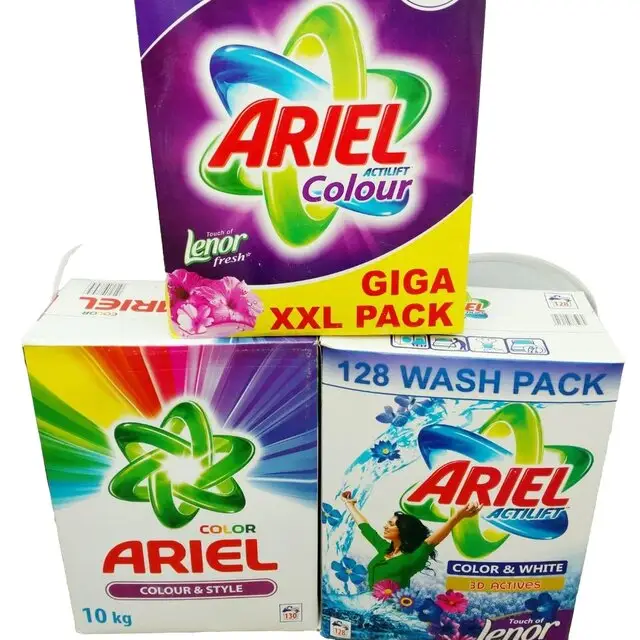 Detergente para ropa en polvo Ariel, aroma original, 211 oz, 132 cargas/Líquido de lavado original Ariel 54 lavados 1.890L