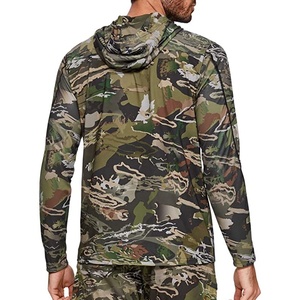 Custom <b>Mens</b> Outdoor <b>Hoodie</b> Soft Athletic Fit 1/4 Zipper Breathable Quick Dry Lightweight Face Mask Hunting Camo <b>Hoodie</b> - Product Image 5