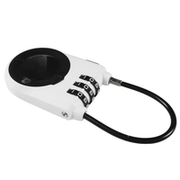 ABA ARV-S41004 Cadenas AirTag blanc facile à ranger, en ABS, anti-perte pour vélo et moto