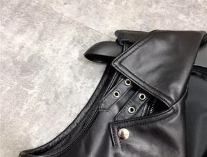 Vente en gros de nouveaux vêtements de motards personnalisés gilet en cuir durable pour hommes vêtements d'extérieur d'hiver service OEM toile pour moto - Product Image 3