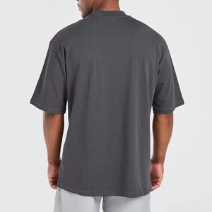 Camiseta de talla grande con cuello redondo de algodón pesado 100% para hombre, Camiseta holgada con logotipo impreso con pantalla personalizada para hombre - Product Image 5