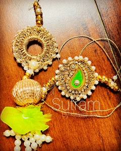 New Arrival 2024 Premium Quality Cute Handmade Thread Beads Bhaiya Bhabhi Designer Rakhi Combo <b>Set</b> for Raksha Bhandhan Festival - Product Image 4