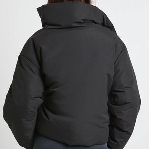 Vêtement d'extérieur d'hiver léger et décontracté pour femmes, col cheminée, confortable, tendance 2026, surdimensionné, rembourré, coton et nylon - Product Image 2