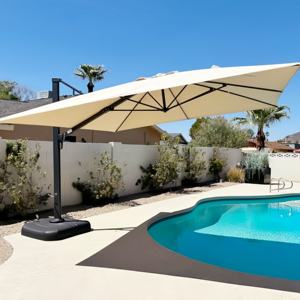 <span class=keywords><strong>Parasol</strong></span> de jardin moderne et luxueux à cadre en aluminium <span class=keywords><strong>Parasol</strong></span> romain étanche à lumière LED pour les restaurants et les hôtels - Product Image 1