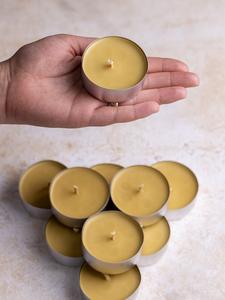 Beeswax Tealight Maxi 100% cera de abejas natural perfumada 3 piezas de larga duración Tealight Candle Set de alta calidad hecho en Turkiye - Product Image 4