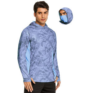 เสื้อมีฮู้ดซิปล็อคกันน้ำคุณภาพสูง, เสื้อตกปลาแขนยาวระบายอากาศคอปกมีฮู้ดขนาดพิเศษดีไซน์ตามสั่ง - Product Image 5