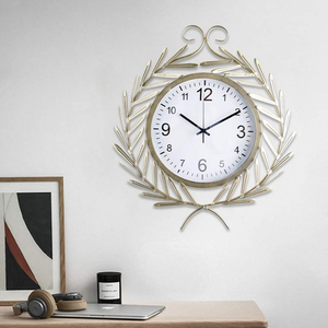 K Brass Modern orordic etal all Lock OUND ial ITH ololden iniinishing Wall Clock For OME Home ecor - Product Image 3