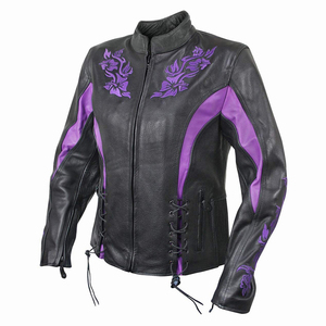 Veste en cuir de moto coupe-vent à manches longues de qualité supérieure, taille plus, entièrement brodée, vêtements de sport respirants, en vente - Product Image 2