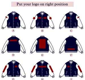 Chaqueta universitaria de béisbol Letterman personalizable Unisex Lona de mezcla de algodón de excelente calidad para invierno cosida personalizada - Product Image 2