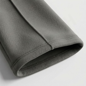 Ensemble de survêtement décontracté pour femme avec logo personnalisé, sweat à capuche court en coton oversize et pantalon de jogging ample à jambes évasées, vêtements de sport - Product Image 6