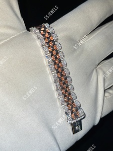 8.41 CT VVS Lab สร้อยข้อมือเพชรแบบ925เงินสเตอร์ลิงกำไลข้อมือเพชรแบบเต็มกำไลข้อมือเพชร - Product Image 2