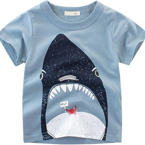 T-shirt en coton tricoté à manches courtes respirant et écologique pour tout-petit garçon, avec appliqué personnalisé, collection boutique, vêtements d'été pour enfants, directement de la marque - Product Image 2