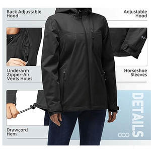 Imperméable écologique imperméable adultes unisexe coupe-vent extérieur compressible veste de pluie support avant moto cavaliers voyage pluie - Product Image 4