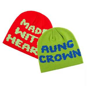 หมวกไหมพรมอะคริลิครูปแบบกำหนดเองสำหรับเด็กหมวกบีนนี่ผ้าฝ้าย100% สำหรับฤดูหนาวสำหรับเด็ก - Product Image 4