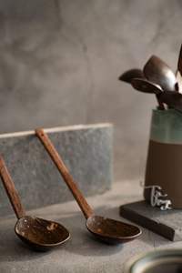 Collection Cuillère en bois de noix de coco faite à la main personnalisée Produits écologiques Ustensiles de cuisine pour Table à manger Produit d'artisanat - Product Image 4