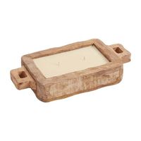 Cuenco de vela de madera de diseño antiguo, decoración única para interiores y exteriores para Navidad y cumpleaños para regalar