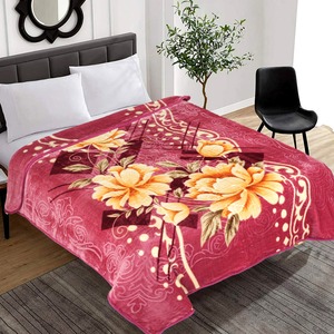 Couverture en raschel de vison 100% polyester personnalisée, motif floral LA FLORA, style européen, automne/hiver, prix d'usine, vente en gros - Product Image 3