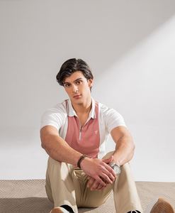 เสื้อโปโลแบบมีกระดุมสองเม็ดสำหรับผู้ชายผ้าสแปนเด็กซ์/ ผ้าฝ้าย/ผ้าใบใยไผ่ - Product Image 2