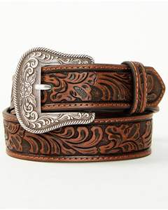 Premium handmade western leather <b>belt</b> with carved pattern durable ethnic style <b>cowboy</b> fashion <b>belt</b> - Product Image 2