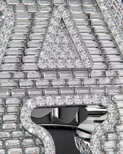 Anillo de Hip Hop personalizado de Plata de Ley 925, diseño de letra, Diamante de moissanita para aniversario, boda, ropa de fiesta de rapero - Product Image 4