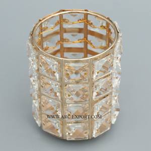 Decoración de mesa de diseño moderno, portavelas votivo iluminador, portavelas de Metal pulido con espejo de gran tamaño de la más alta calidad - Product Image 4