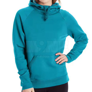 เสื้อฮู้ดดี้ผู้หญิงสำหรับฤดูหนาว ผลิตในปากีสถาน สีตามสั่ง โลโก้ด้านหน้า ผ้าแคนวาสคอตตอน 100% ขนาดตามสั่ง บริการ OEM - Product Image 1