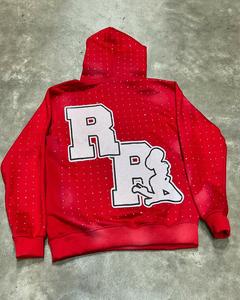 <b>Mens</b> Custom Graphic <b>Hoodie</b> Oversized Streetwear Boxy Fit Fleece Hooded Sweatshirt Hip Hop Full Zip P Logo Jacket 2025 - Product Image 3