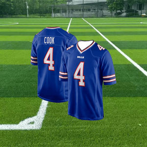 Meilleur prix d'usine de gros maillots de football américain à manches courtes respirants imprimés par transfert de chaleur 2025 - Product Image 4