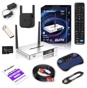 Brand New-Fully Loaded- VseeBox Elites <b>Android</b> <b>TV</b> <b>Box</b> Bundle with Preloaded App With Lights Up Remote-Ready To Ship - Product Image 4